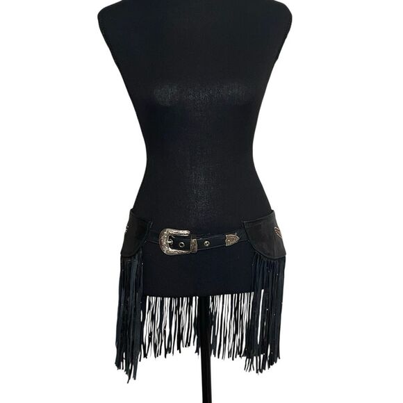 Diamond Leathers Women’s Fringe/Silver Studded Leather Western/Cowgirl Belt - Picture 15 of 15